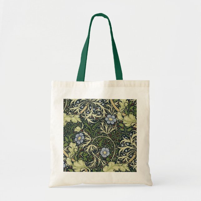 William Morris Seaweed Pattern Vintage Kunst Tragetasche (Vorne)