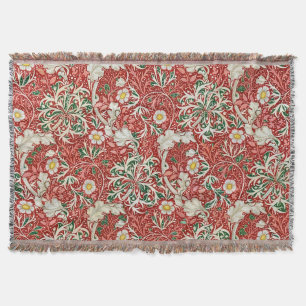 William Morris Seetang Antique Flower Rot Grün Decke
