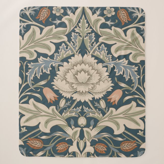 William Morris Severn Floral Garden Blume Classic Sherpadecke (Vorderseite)