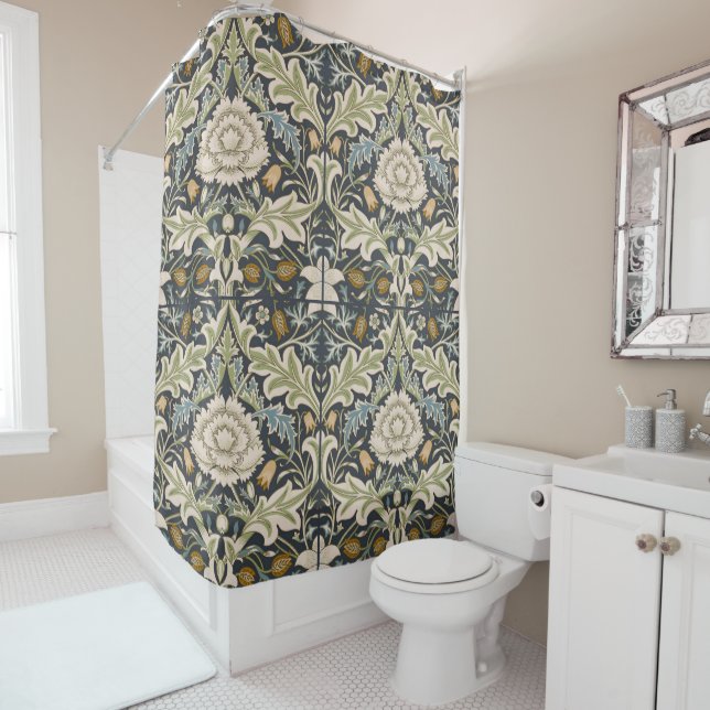 William Morris Severn Floral Pattern Classic Duschvorhang (Beispiel)