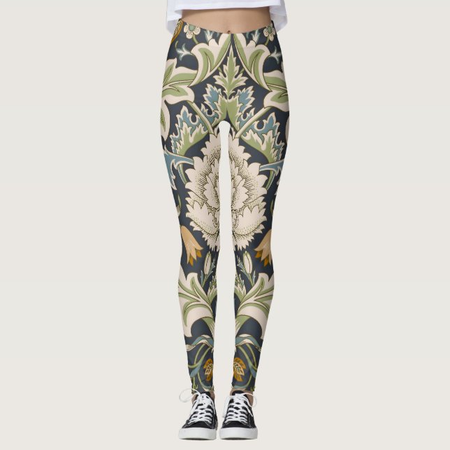 William Morris Severn Floral Pattern Classic Leggings (Vorderseite)