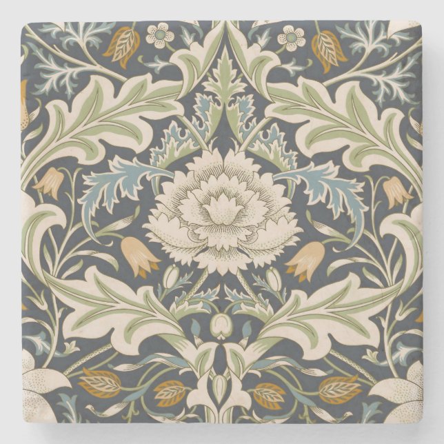 William Morris Severn Floral Pattern Classic Steinuntersetzer (Vorderseite)