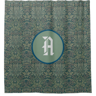 William Morris SHOWER CURTAIN CUSTOM INITIAL Duschvorhang