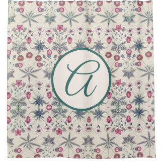 William Morris SHOWER CURTAIN WITH INITIAL Duschvorhang