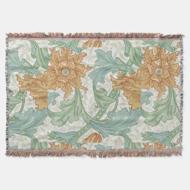 William Morris Single Stem Floral Pattern Decke (Vorderseite)