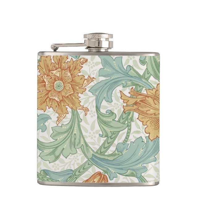William Morris Single Stem Floral Pattern Flachmann (Vorderseite)