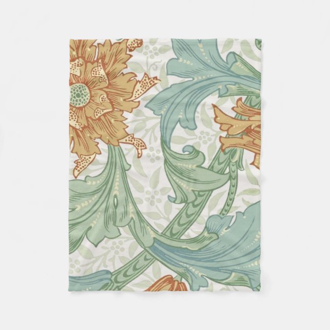 William Morris Single Stem Floral Pattern Fleecedecke (Vorderseite)
