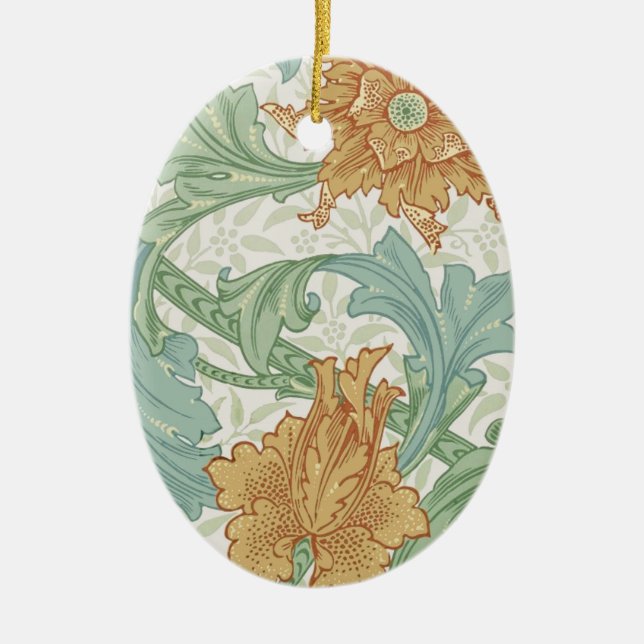 William Morris Single Stem Floral Pattern Keramik Ornament (Vorne)