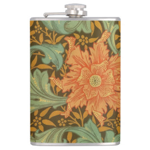 William Morris Single Stem Muster Art Nouveau Flachmann
