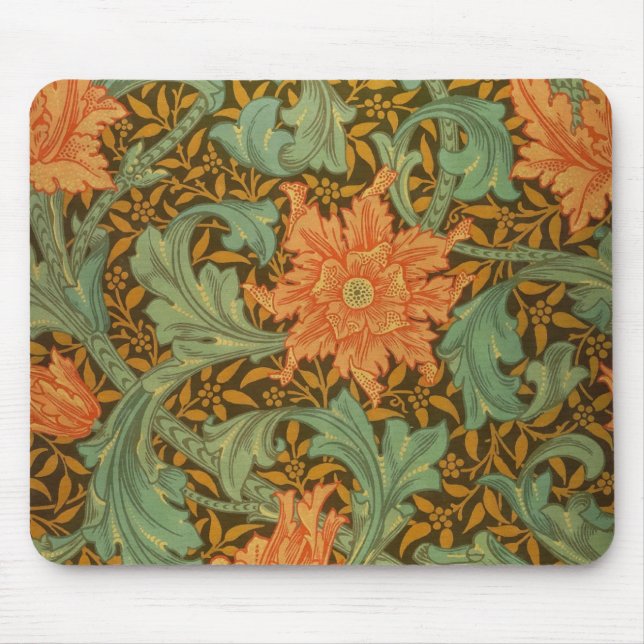 William Morris Single Stem Muster Art Nouveau Mousepad (Vorne)