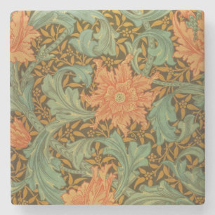 William Morris Single Stem Muster Art Nouveau Steinuntersetzer
