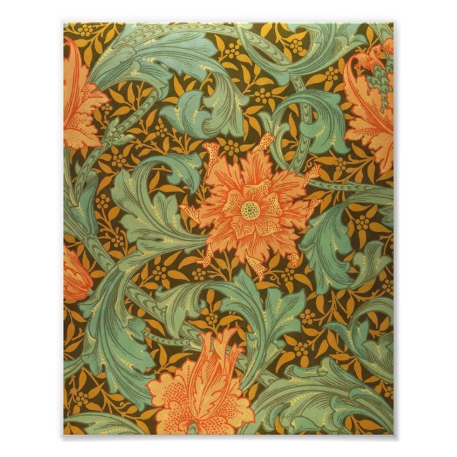 William Morris Single Stem Pattern Art Nouveau Fotodruck (Vorne)