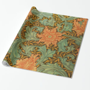 William Morris Single Stem Pattern Art Nouveau Geschenkpapier