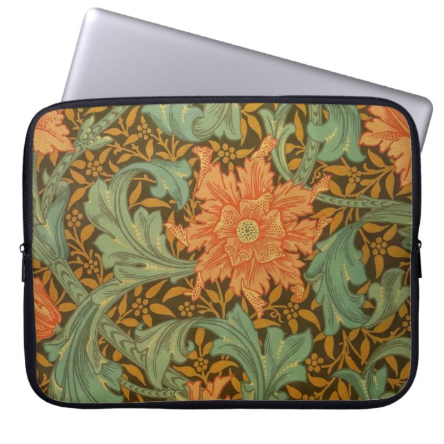 William Morris Single Stem Pattern Art Nouveau Laptopschutzhülle (Vorderseite)