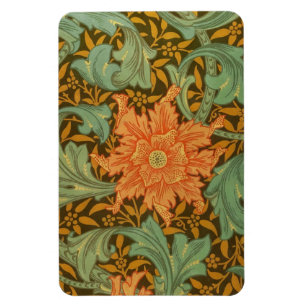 William Morris Single Stem Pattern Art Nouveau Magnet
