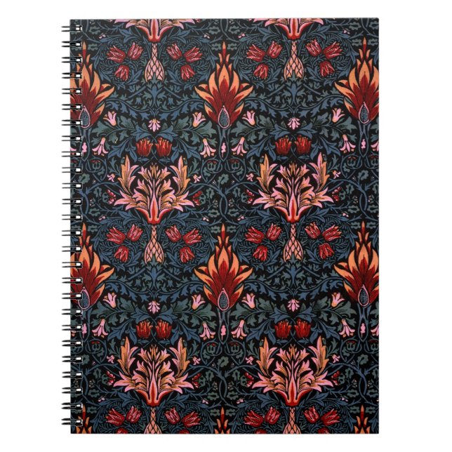 William Morris Snakeshead Dark Pattern Notizblock (Vorderseite)