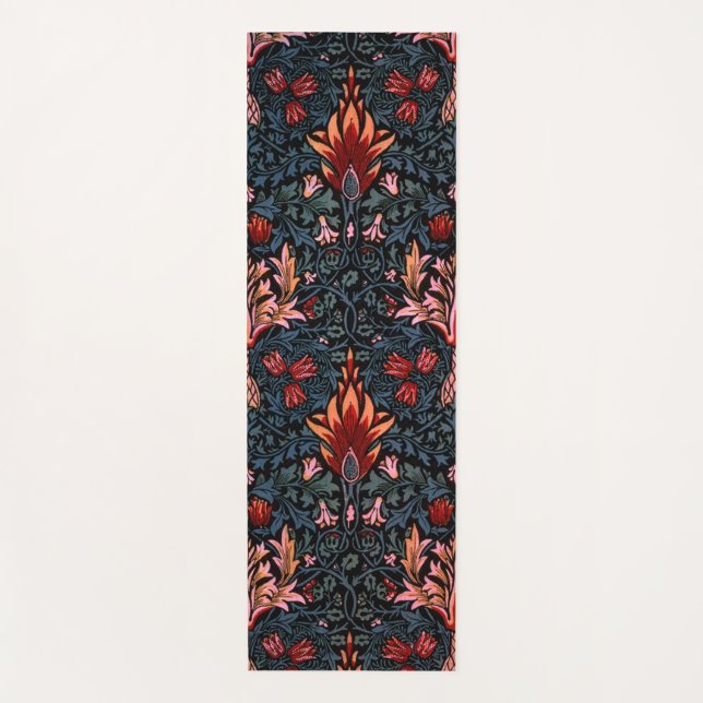 William Morris Snakeshead Dark Pattern Yogamatte (Vorderseite)