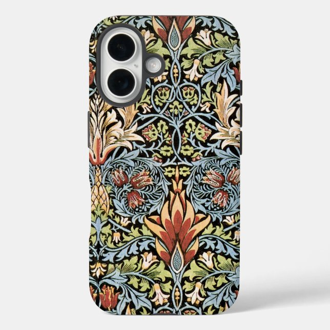 William Morris - Snakeshead Design iPhone 16 Hülle (Rückseite)
