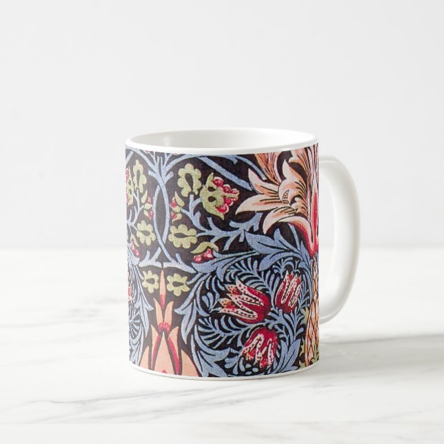 William Morris Snakeshead Floral Art Nouveau Kaffeetasse (VorderseiteRechts)