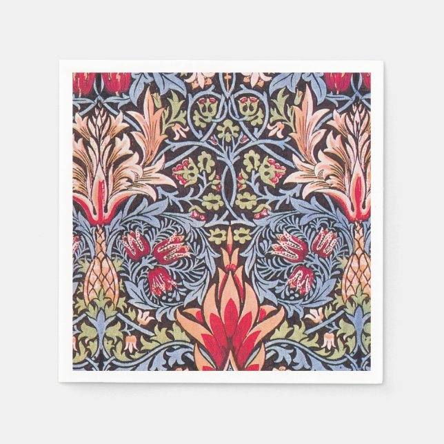 William Morris Snakeshead Floral Art Nouveau Serviette (Vorderseite)