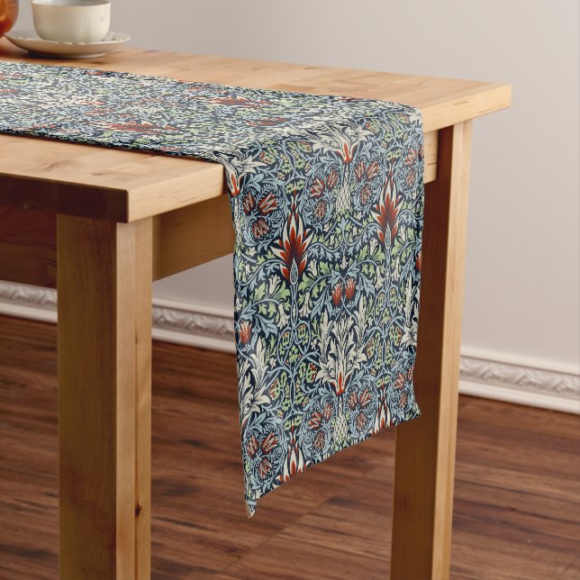 William Morris Snakeshead Floral Classic Botanical Kurzer Tischläufer (Beispiel)
