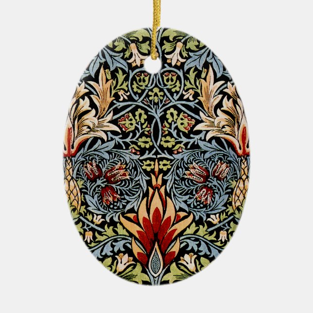 William Morris Snakeshead Floral Pattern Keramik Ornament (Vorne)
