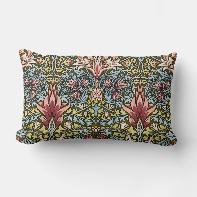 William Morris Snakeshead Floral Pattern Lendenkissen (Vorderseite)