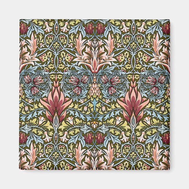 William Morris Snakeshead Floral Pattern Magnet (Vorne)