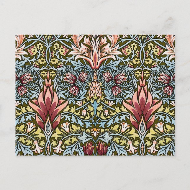 William Morris Snakeshead Floral Pattern Postkarte (Vorderseite)