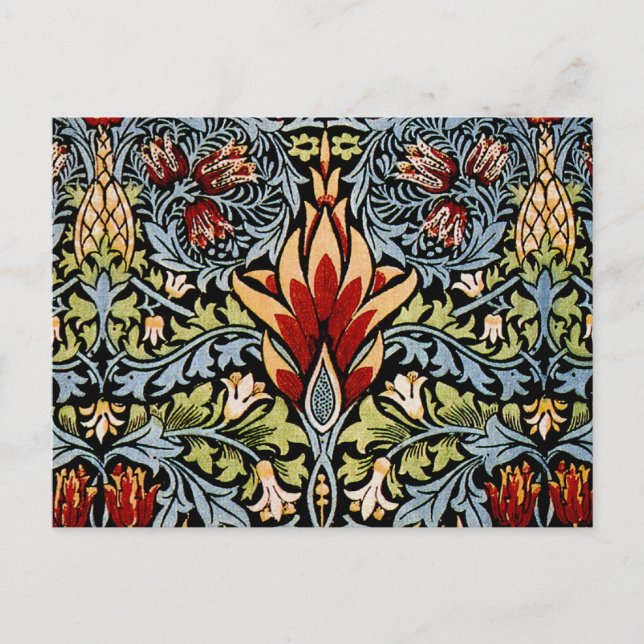 William Morris Snakeshead Floral Pattern Postkarte (Vorderseite)