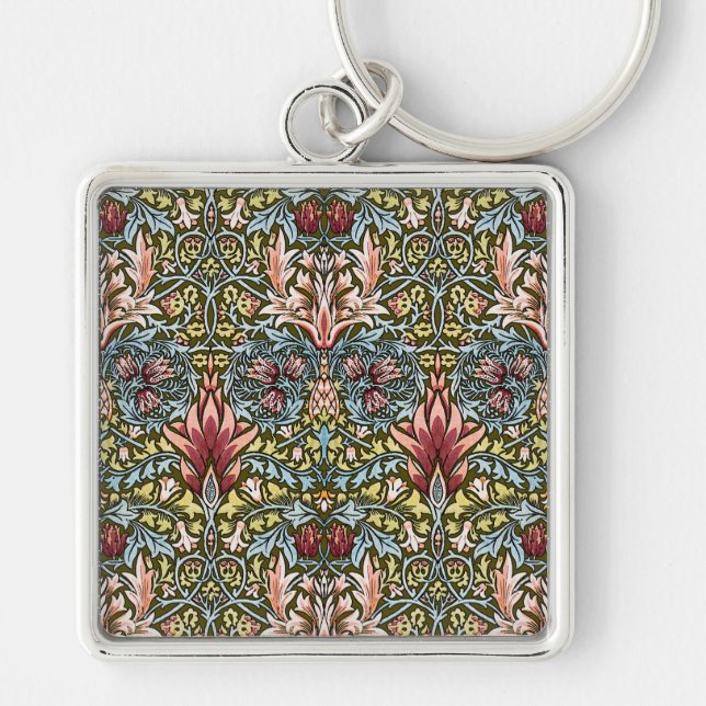 William Morris Snakeshead Floral Pattern Schlüsselanhänger (Vorne)