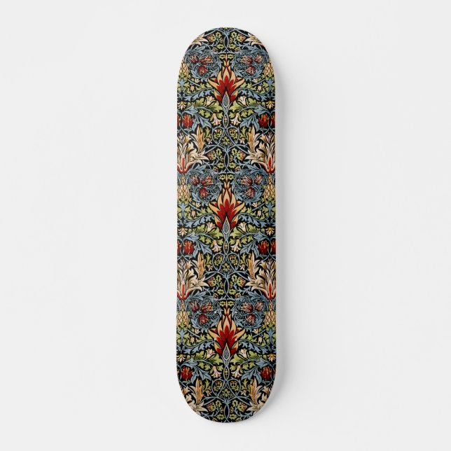 William Morris Snakeshead Floral Pattern Skateboard (Vorne)