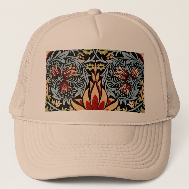William Morris Snakeshead Floral Pattern Truckerkappe (Vorderseite)