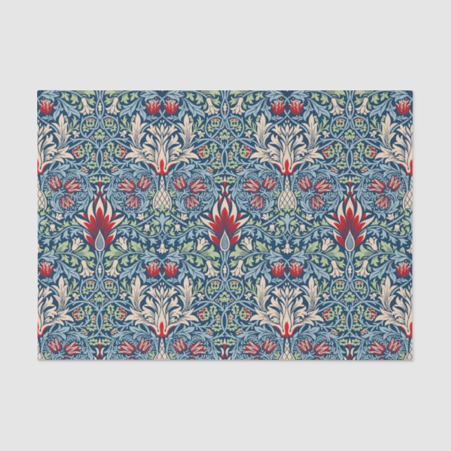 William Morris Snakeshead Fritillary Floral Design Seidenpapier (Vorderseite)