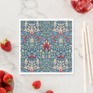 William Morris Snakeshead Fritillary Floral Design Serviette