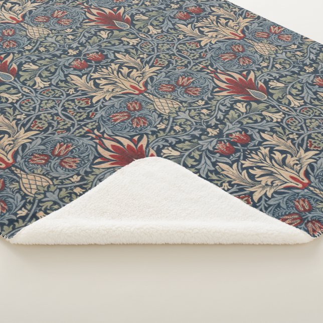 William Morris: Snakeshead Sherpa Blanket Sherpadecke (3/4)