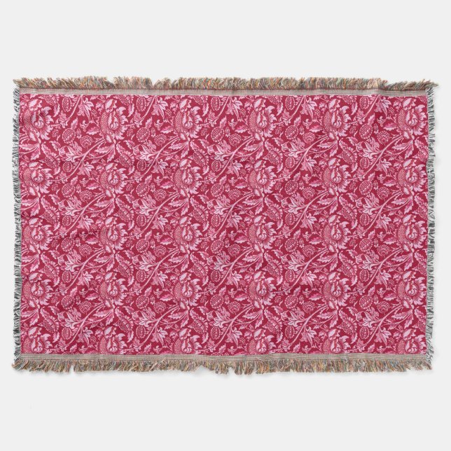 William Morris Sonnenblumen, Burgund und Pink Decke (Vorderseite)