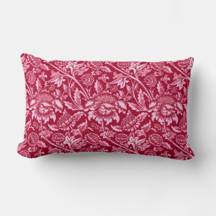 William Morris Sonnenblumen, Burgund und Pink Lendenkissen