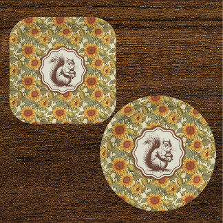 William Morris Sonnenblumen Eichhörnchen Pappteller