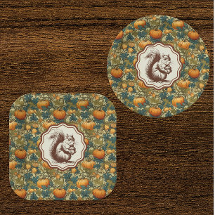 William Morris Sonnenblumen Eichhörnchen  Pappteller