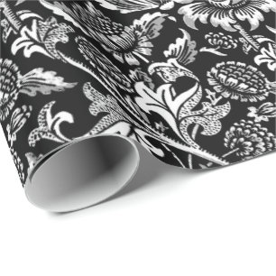 William Morris Sonnenblumen, Schwarz und Weiß Geschenkpapier