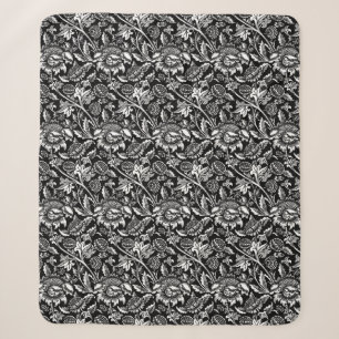 William Morris Sonnenblumen, Schwarz, Weiß und Gr Sherpadecke