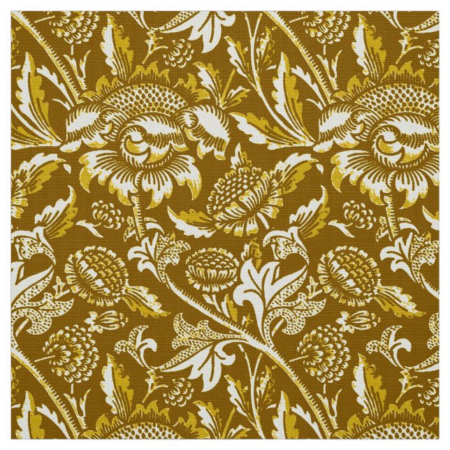 William Morris Sonnenblumen, Senf Gelb Stoff (Muster)