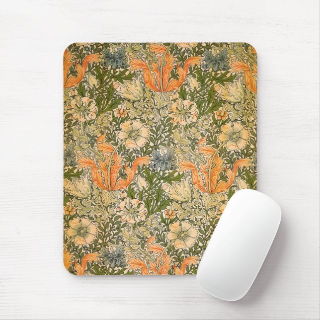 William Morris Spring Compton Blume Festival Mousepad (Mit Mouse)