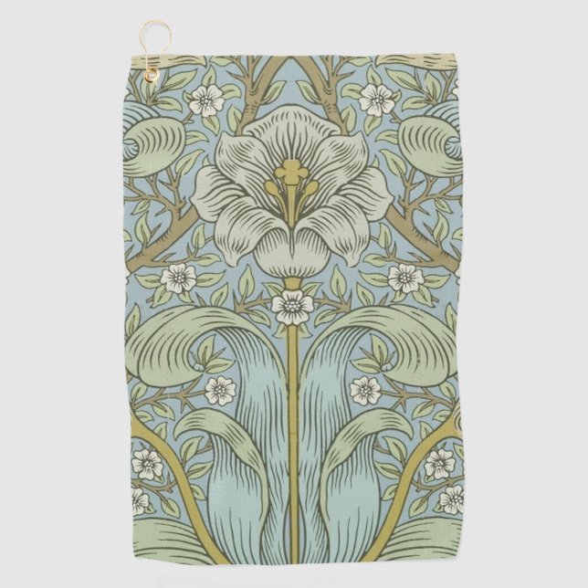 William Morris Spring Thicket: Antique Floral Golfhandtuch (Vorderseite)