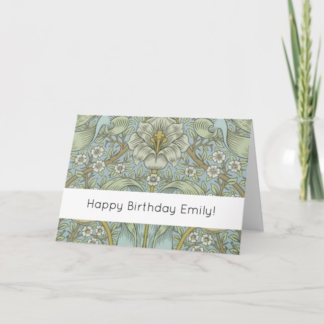 William Morris Spring Thicket: Antique Floral Karte (Vorderseite)