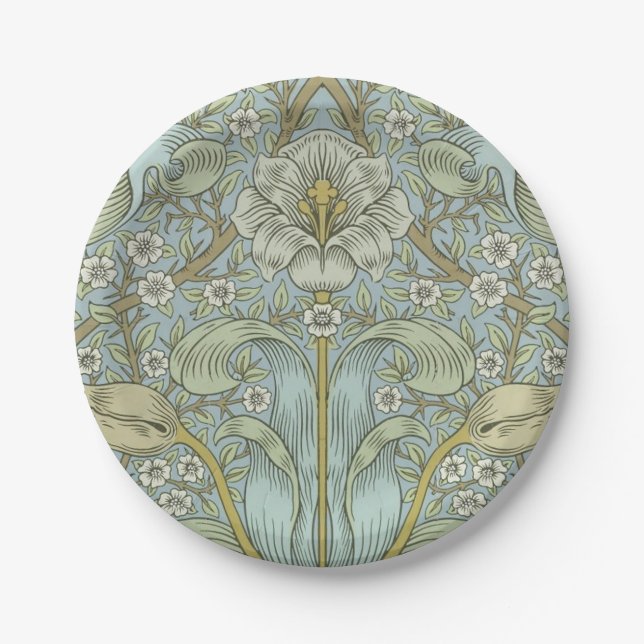 William Morris Spring Thicket: Antique Floral Pappteller (Vorderseite)