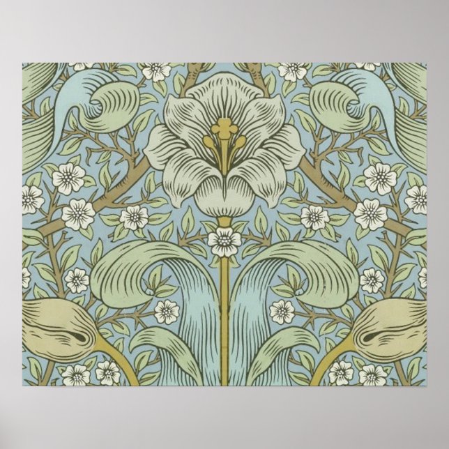 William Morris Spring Thicket: Antique Floral Poster (Vorne)