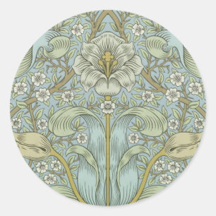 William Morris Spring Thicket: Antique Floral Runder Aufkleber