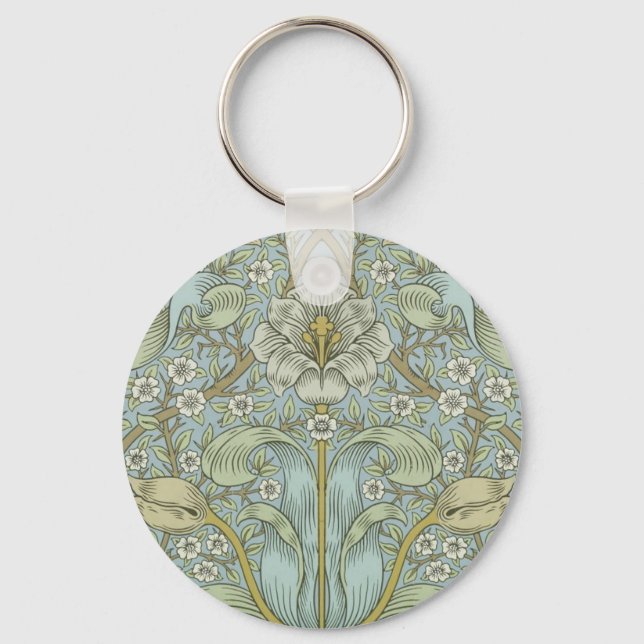 William Morris Spring Thicket: Antique Floral Schlüsselanhänger (Vorderseite)